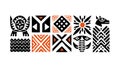 Complex Geometric Pattern with Abstract Shapes, vector design Generative AI Royalty Free Stock Photo