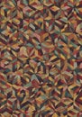 A complex geometric pattern featuring an array of colorful cubes in an isometric Royalty Free Stock Photo