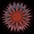 A complex geometric structure composed of numerous sharp, pointed triangular Royalty Free Stock Photo