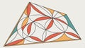 Complex geometric triangle pattern design with inner structure vector design Generative AI Royalty Free Stock Photo