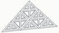 Complex Geometric Triangle Structure, Abstract Architectural Form, vector design Generative AI Royalty Free Stock Photo