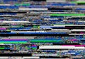Complex, glitch-like effect, reminiscent of screen interference Royalty Free Stock Photo