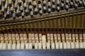 Complex Hidden Mechanics Inside A Piano. Piano Strings. Royalty Free Stock Photo