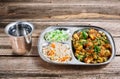 Complex Indian lunch Mutter paneer Royalty Free Stock Photo