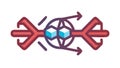 Complex interconnected network for integrated systems, vector design Generative AI Royalty Free Stock Photo