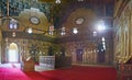 The complex interior of Sultan Hassan Mosque, Cairo, Egypt