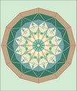 COMPLEX ISLAMIC GEOMETRICAL ORNAMENT IN A CIRCLE