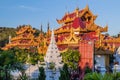 Complex of Kyauktawgyi temple in Mandalay, Myanm