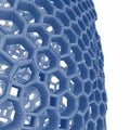 A complex lattice structure composed of interconnected hexagonal cells, forming a Royalty Free Stock Photo