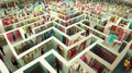 Complex Library Maze Conceptual Art Royalty Free Stock Photo