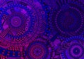 Complex mandala movement purple Royalty Free Stock Photo