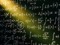 Complex Mathematical Equations on Blackboard Royalty Free Stock Photo