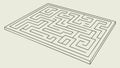 Complex Maze Puzzle: Overhead View of Intricate Pathways, Vector Design Generative AI Royalty Free Stock Photo