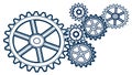 Complex Mechanical Gears Industrial Design, vector design Generative AI Royalty Free Stock Photo