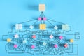 complex messy management, bureaucracy,business disruption, complicated decision tree Royalty Free Stock Photo