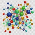 Complex molecular network Royalty Free Stock Photo