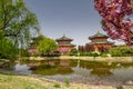 The complex of Nanshan temple of Longkou one of the most beautiful and largest temple in China Royalty Free Stock Photo