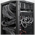 Complex Network Cabling in a Server Rack Royalty Free Stock Photo