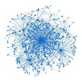 Complex network diagram isolated on white background Royalty Free Stock Photo