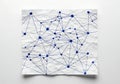 Complex network graph with interconnected nodes and directional edges Royalty Free Stock Photo