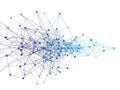 Complex network graph with nodes and edges Royalty Free Stock Photo