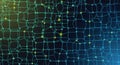 Of interconnected blue lines and nodes is set against a dark Royalty Free Stock Photo