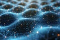 Abstract Network of Dots and Lines Generative AI Royalty Free Stock Photo