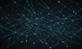 complex network interconnected lines and dots, varying in thickness and direction, creates dynamic and