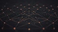 A complex network of interconnected lines and nodes, forming a geometric pattern against a dark background. Royalty Free Stock Photo