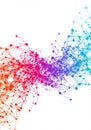 A complex network of interconnected nodes forms a colorful gradient pattern. Royalty Free Stock Photo