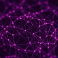 A complex network of interconnected nodes and lines creates a web-like structure. Royalty Free Stock Photo