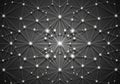 A complex network of interconnected nodes and lines forms an Royalty Free Stock Photo