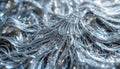A complex network of intricate silver wires with a metallic sheen generated