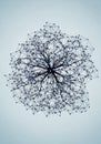 Complex network structure resembling a neural Royalty Free Stock Photo