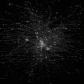 Complex network visualization with interconnected nodes and lines Royalty Free Stock Photo