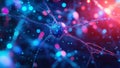 Complex neural connections form an intricate network within the brain