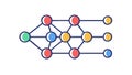 Complex Neural Network, AI Deep Learning, Data Structure, vector design Generative AI Royalty Free Stock Photo