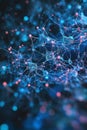 Complex neural network grid visualization featuring millions of interconnected synaptic pathways that pulse with electric life