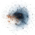 Complex neural network visualization with interconnected nodes and lines in organic pattern