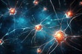 Complex Neuron cells knots. Generate Ai