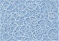 A complex pattern of overlapping circles and loops in varying sizes creates an intricate design. Royalty Free Stock Photo