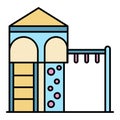 Complex playground icon color outline vector Royalty Free Stock Photo