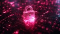 A complex quantum circuit board with data lock icons, showcasing the advanced technology and engineering in quantum