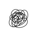 Complex line. Complicated way. Messy ball concept. Loading idea vector process. Royalty Free Stock Photo