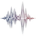 Complex sound wave pattern Royalty Free Stock Photo