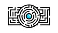 Complex Square Maze Puzzle, Logic Challenge Problem Solving, vector design Generative AI Royalty Free Stock Photo
