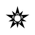 Complex Star Design Vector Icon. Isolated on white background