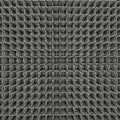 A complex, symmetrical grid pattern with repeating, cube-like structures, creating a Royalty Free Stock Photo