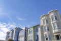 Complex townhomes with traditional and moderndesign in a low angle view Royalty Free Stock Photo