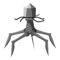 Complex viral shape icon, gray monochrome style Royalty Free Stock Photo